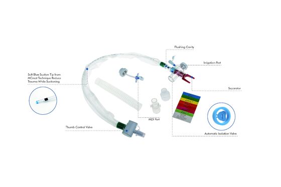 अच्छी कीमत एकमुश्त बंद सक्शन सिस्टम ट्रैकेओस्टोमी ट्यूब चिकित्सा उपकरण टी प्रकार ऑटो-फ्लशिंग 72H ऑनलाइन